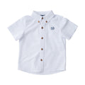 Chemise de pêche à manches courtes pour garçons en blanc uni éclatant