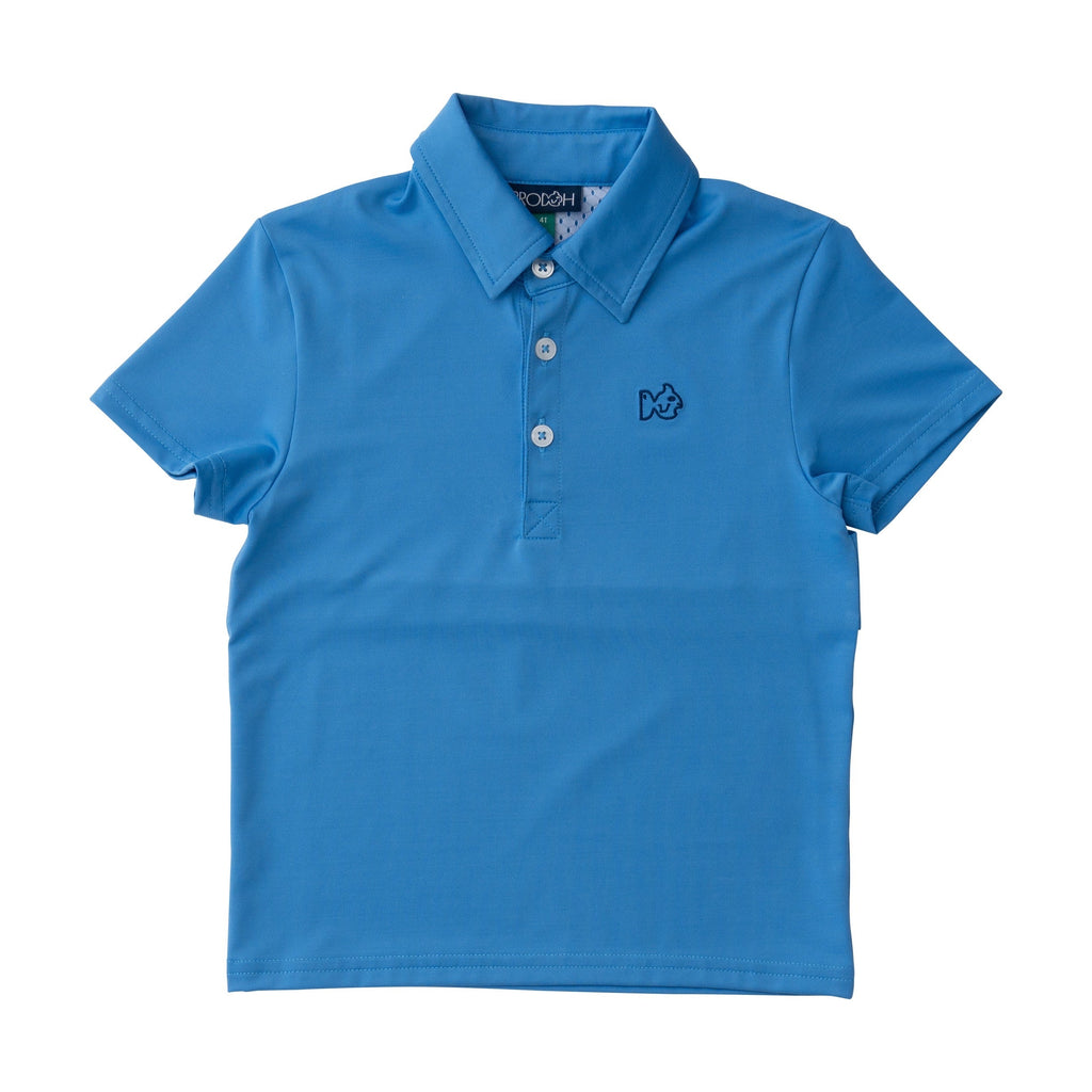 Polo de performance à manches courtes pour garçons - Bleu marine
