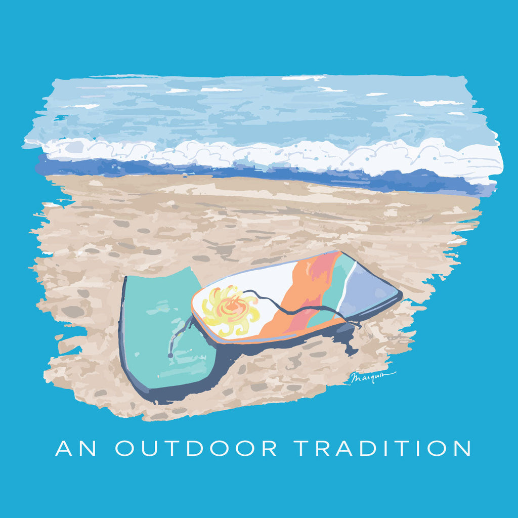 T-shirt à manches longues pour enfant « Art du bodyboard de plage »