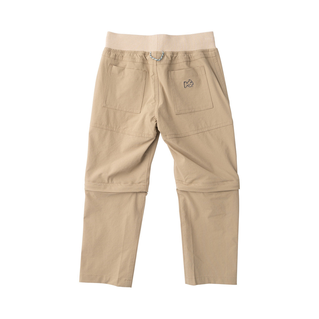 Pantalon cargo à fermeture éclair pour garçons, couleur kaki.