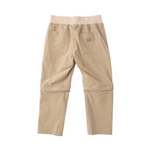 Pantalon cargo à fermeture éclair pour garçons, couleur kaki.