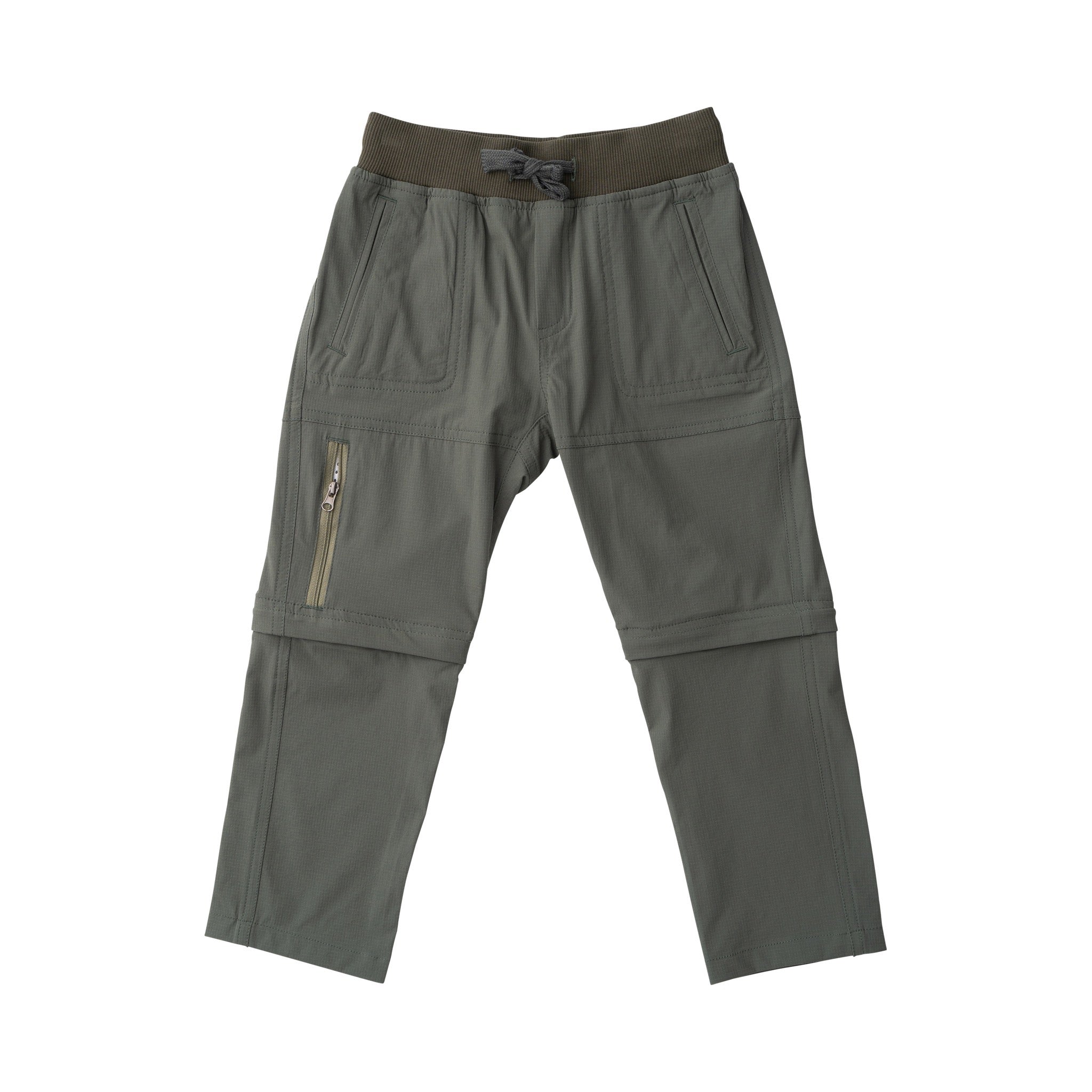 Pantalon cargo zippé pour garçons vert pêche
