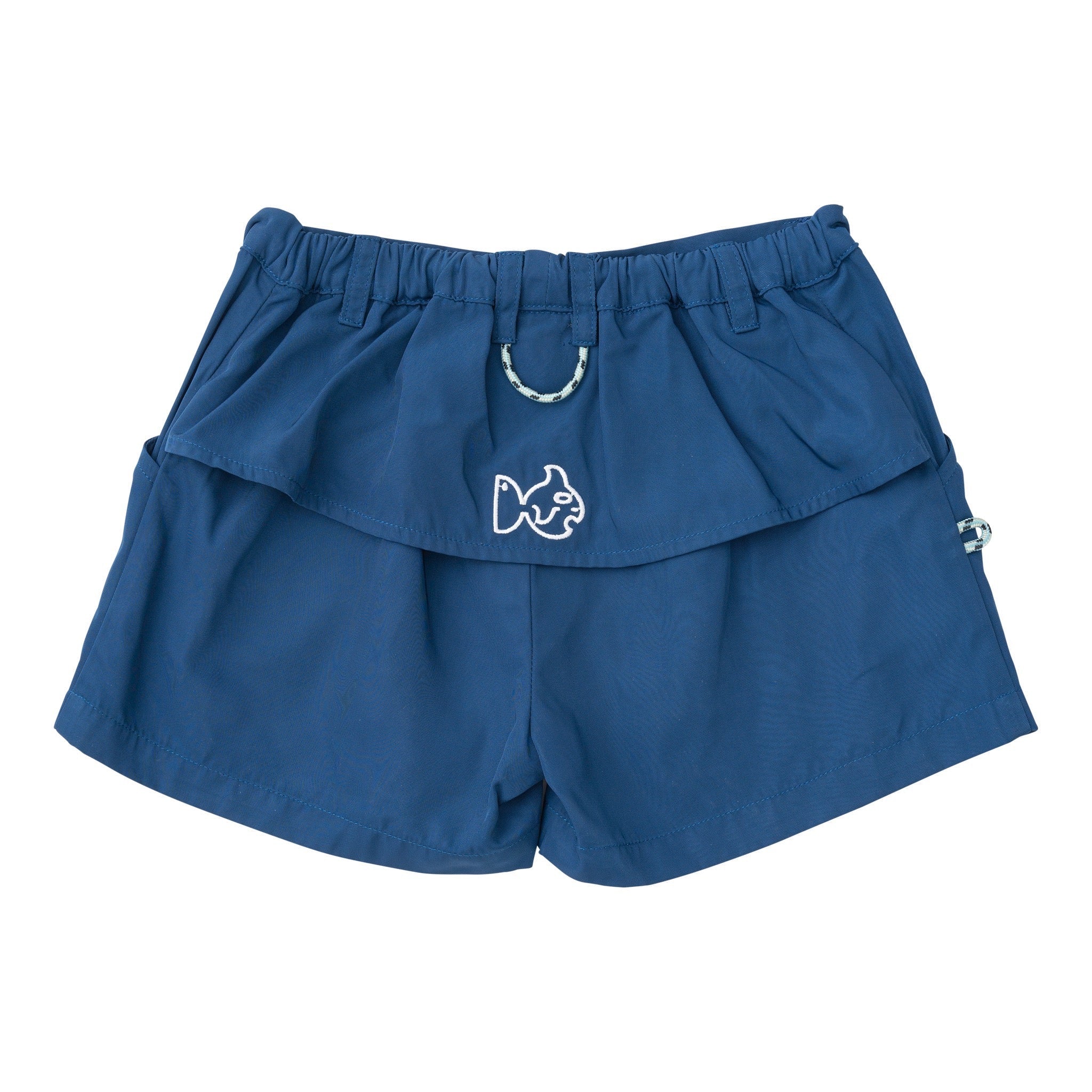 Short de pêche pour garçon, coloris bleu marine classique à délavage pivoine
