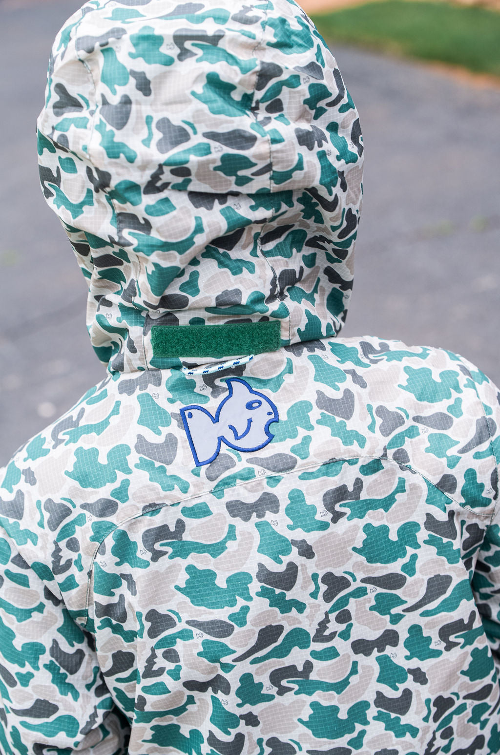 Veste de pluie réfléchissante pour garçons camouflage neutre