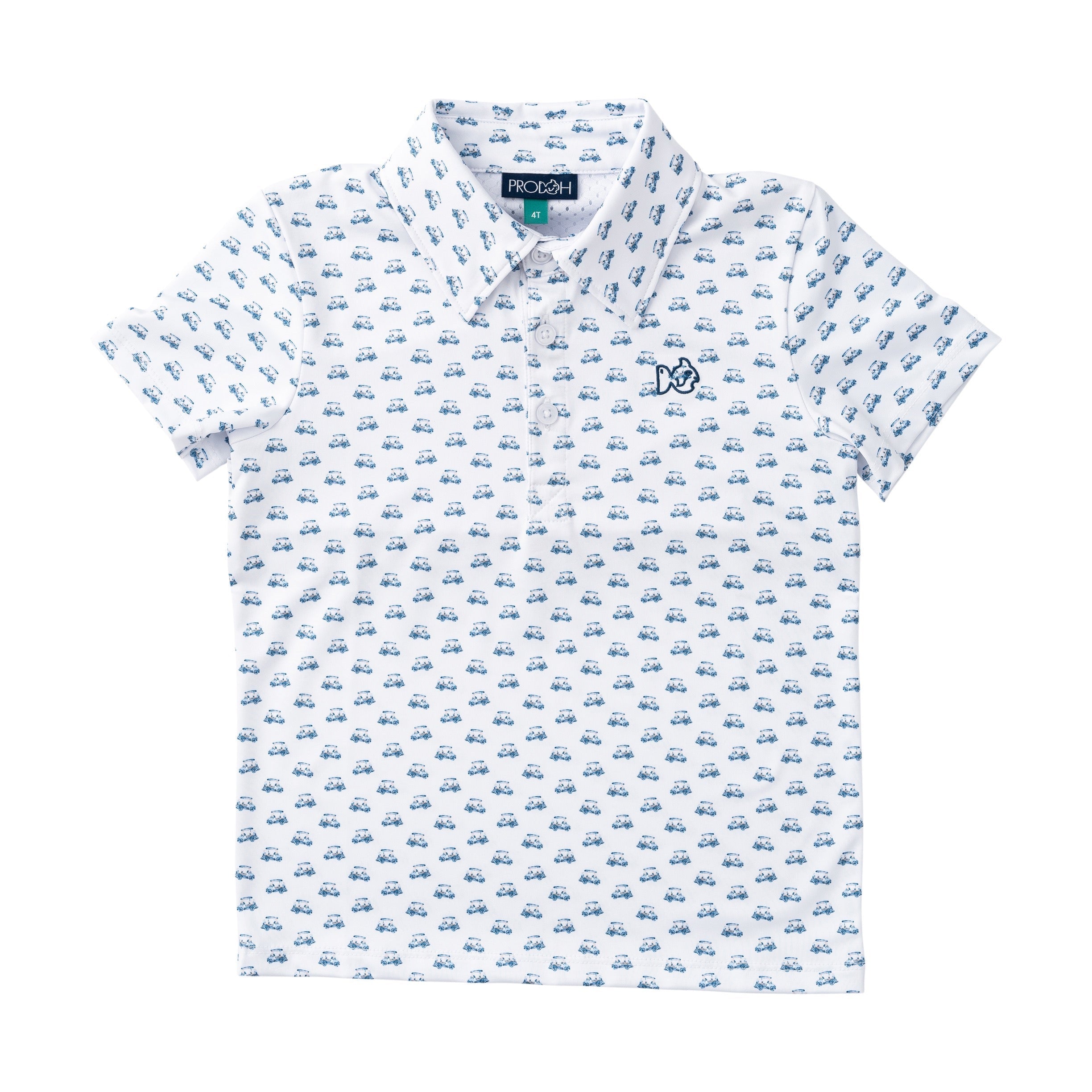 Polo à manches courtes Pro Performance pour garçon - Imprimé voiturette de golf