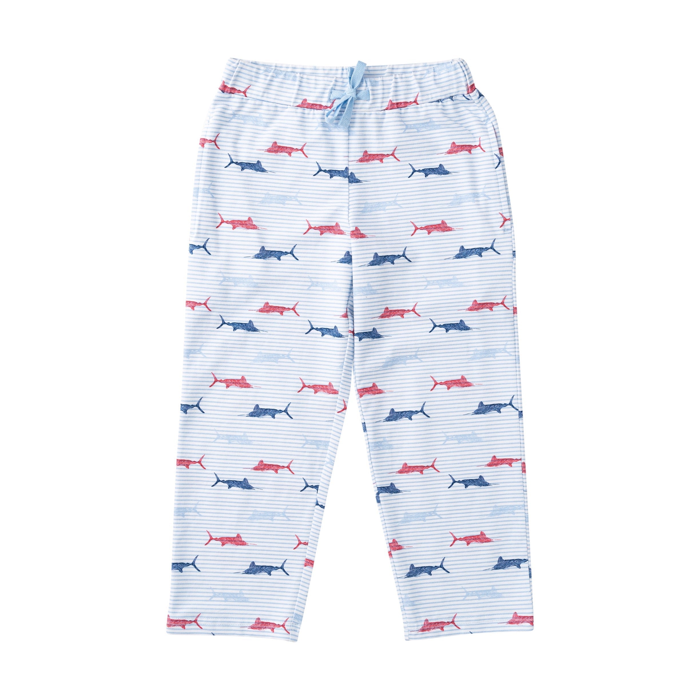 Pantalon de survêtement garçon – Motif poisson rayé bleu Windsurfer