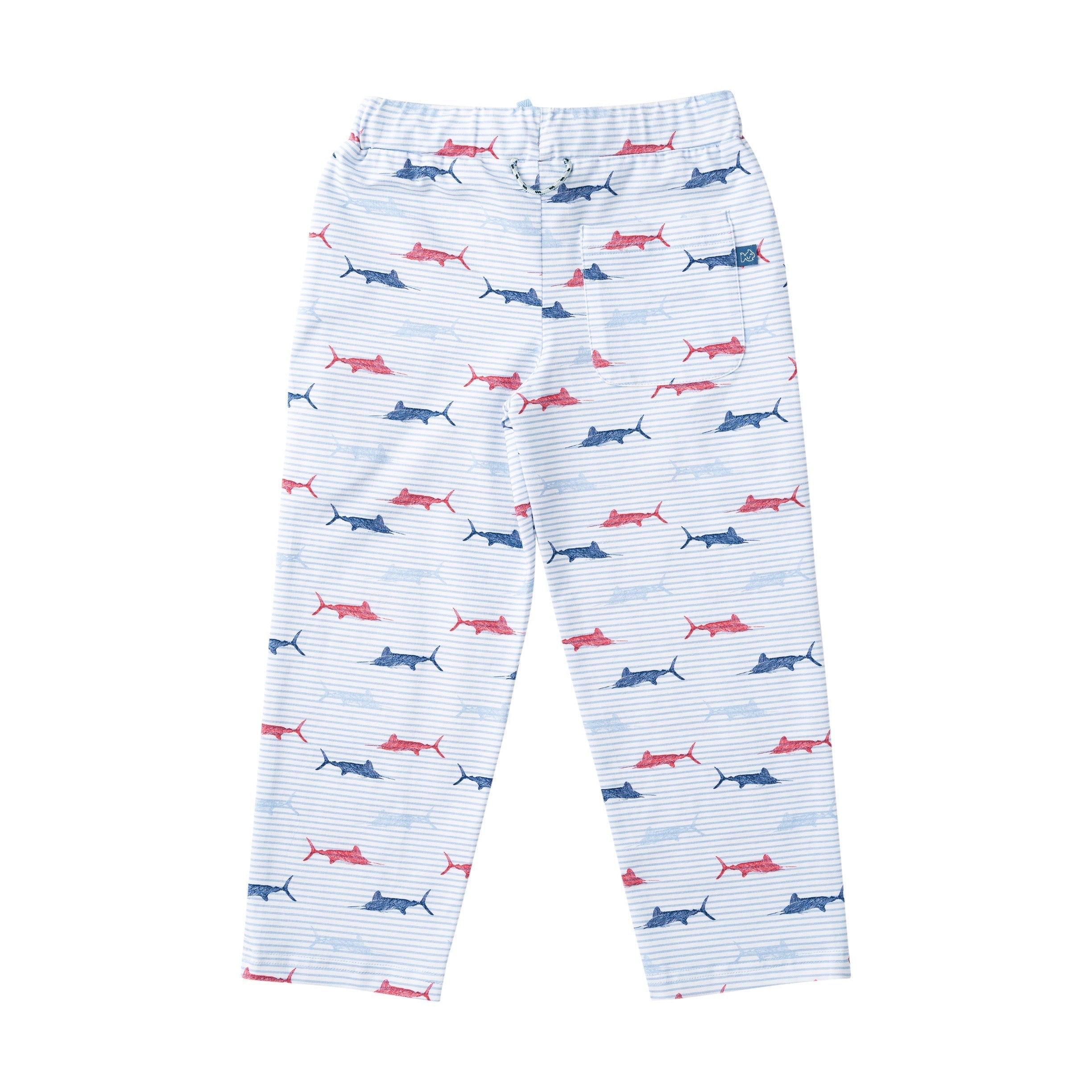 Pantalon de survêtement garçon – Motif poisson rayé bleu Windsurfer