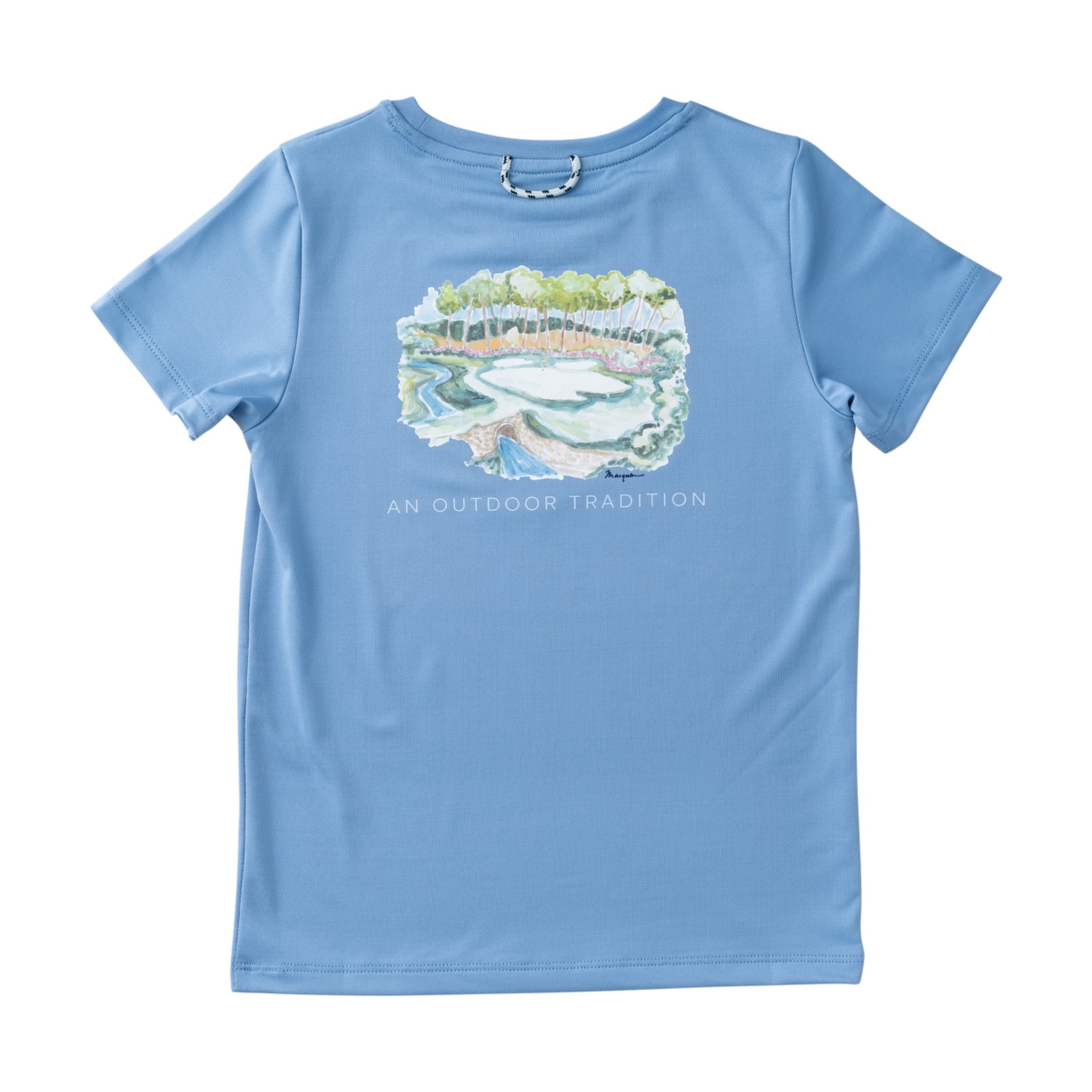 T-shirt enfant Pro Performance à manches courtes – Œuvre d'art Golf Course