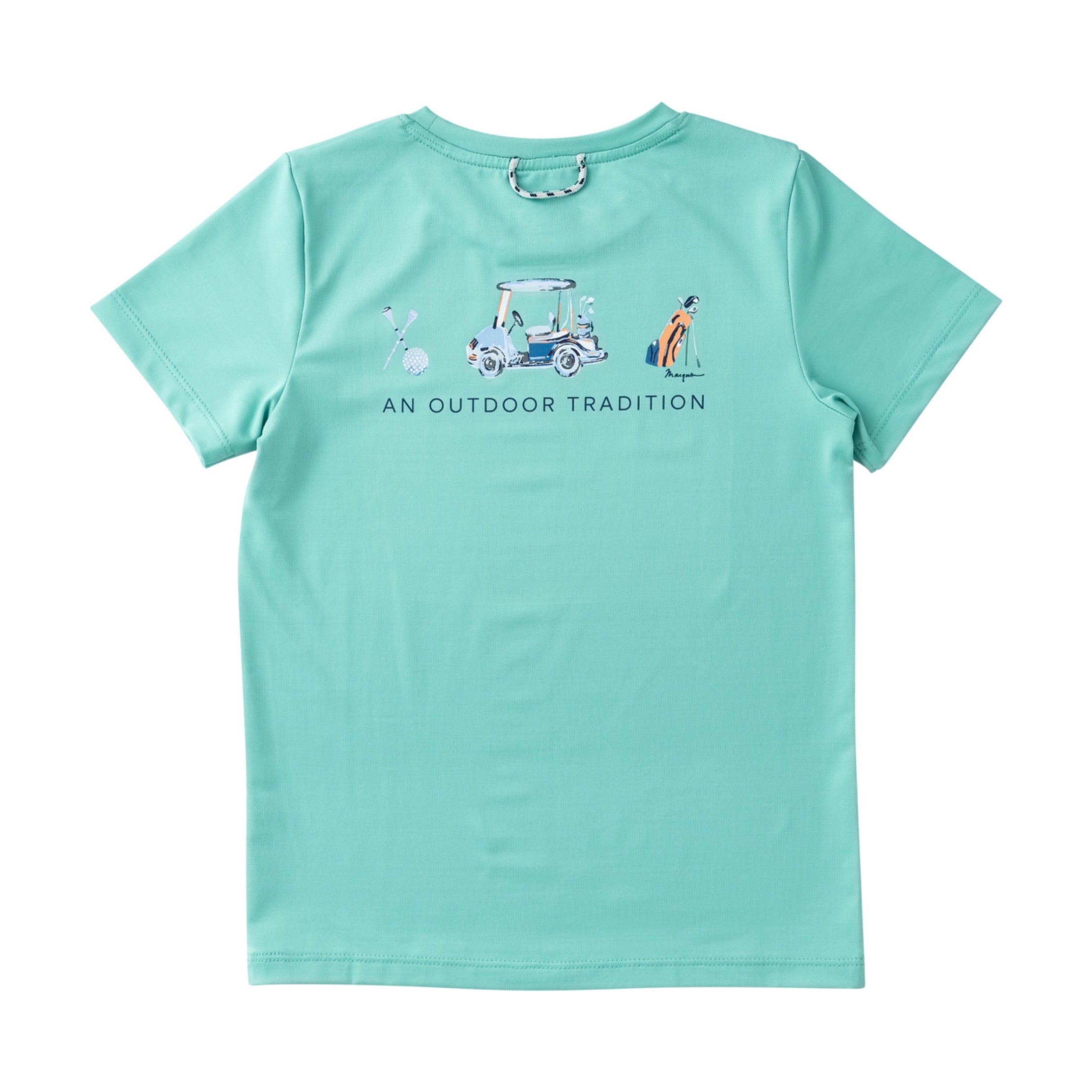 T-shirt à manches courtes performant Pro pour enfant – Motif voiturette de golf