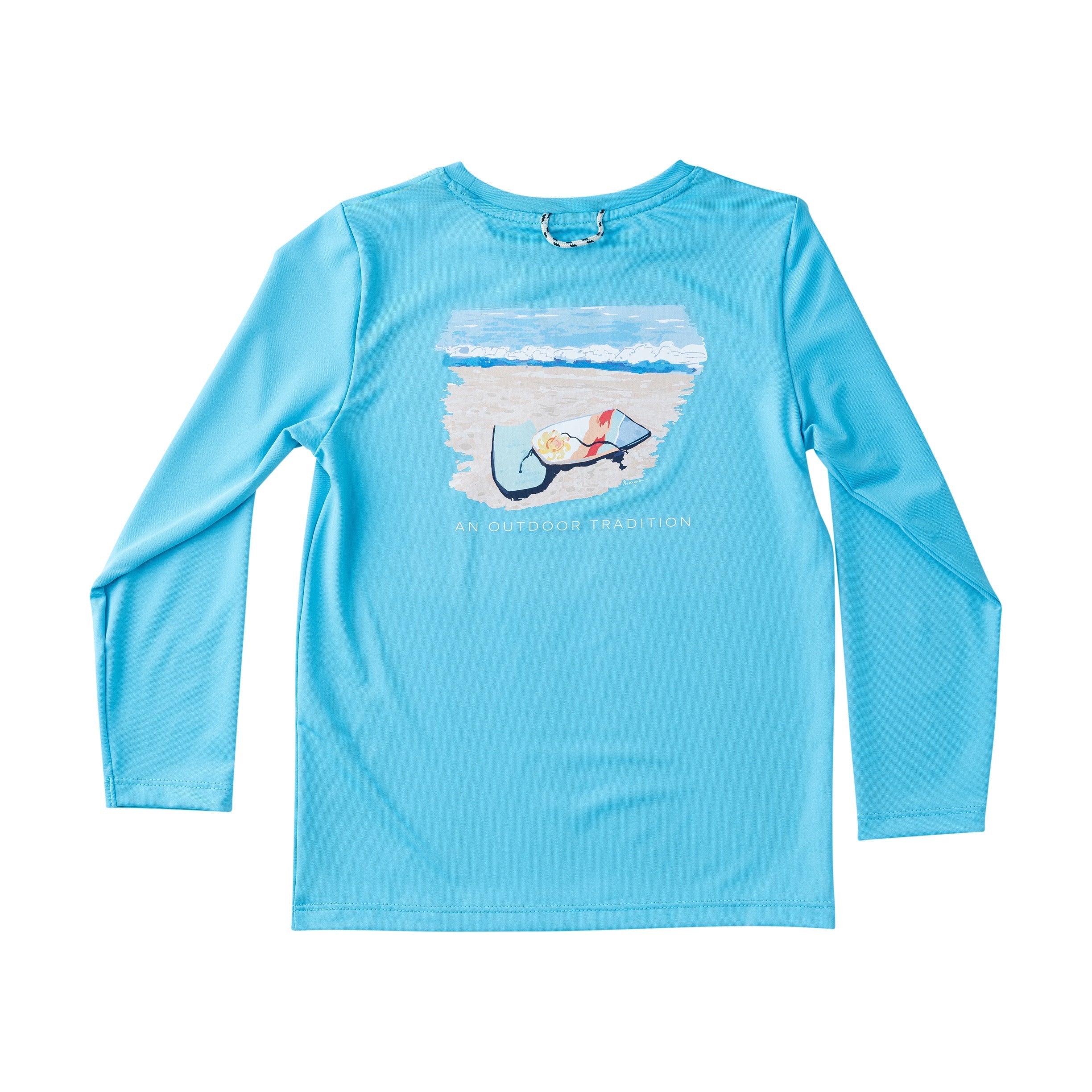 T-shirt à manches longues pour enfant « Art du bodyboard de plage »