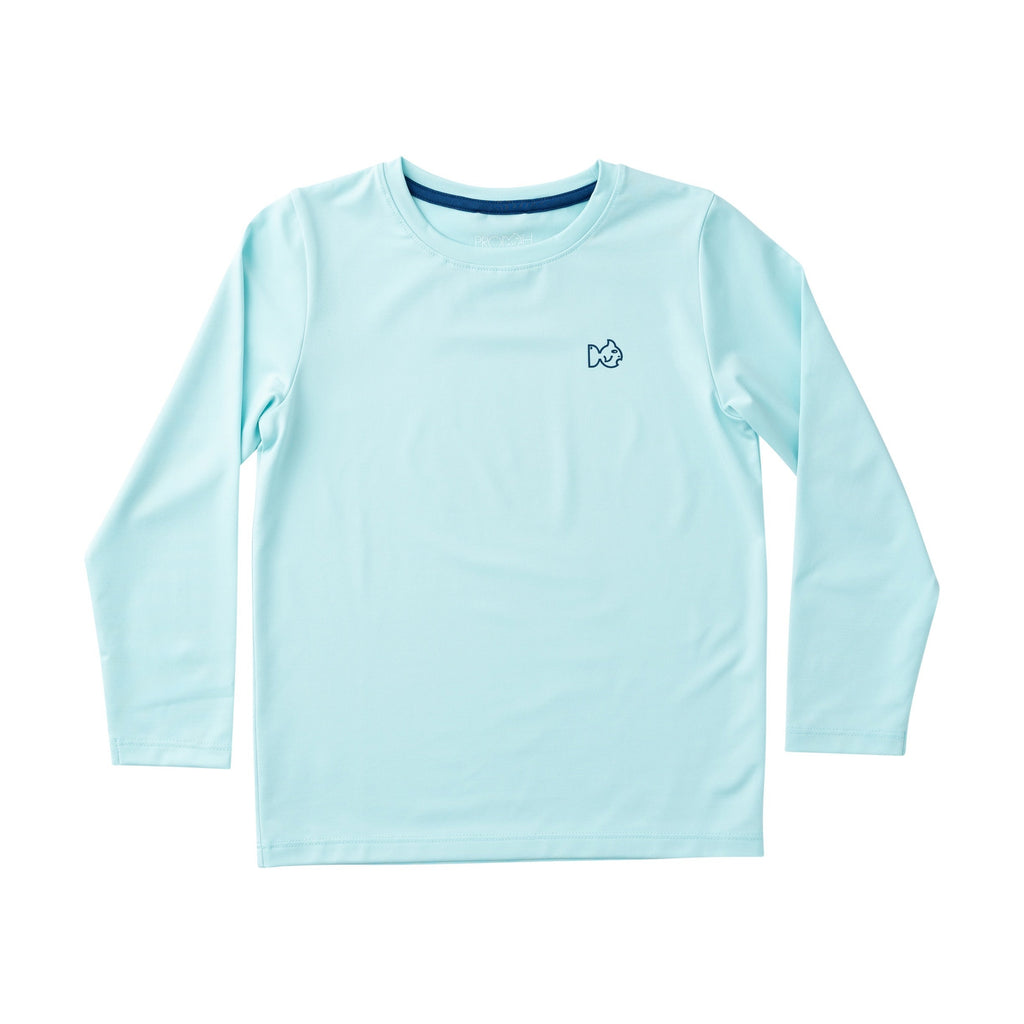 T-shirt à manches longues de performance pour enfant – Motif Grand H¨¦ron bleu