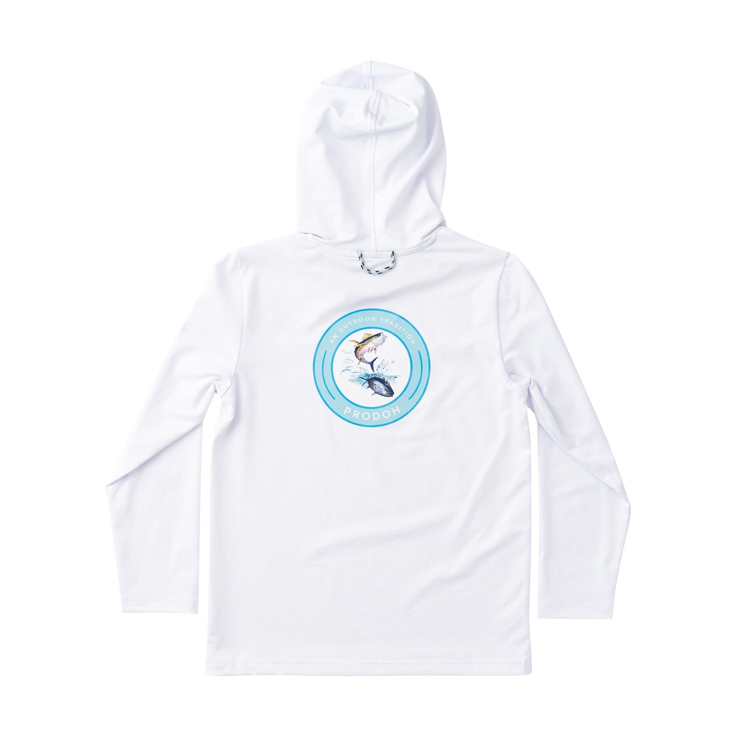 T-shirt à capuche de performance Kid's Pro – Motif de poisson « Offshore Circle »