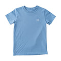 T-shirt Enfant Coton Manches Courtes – Bleu Cendré Uni