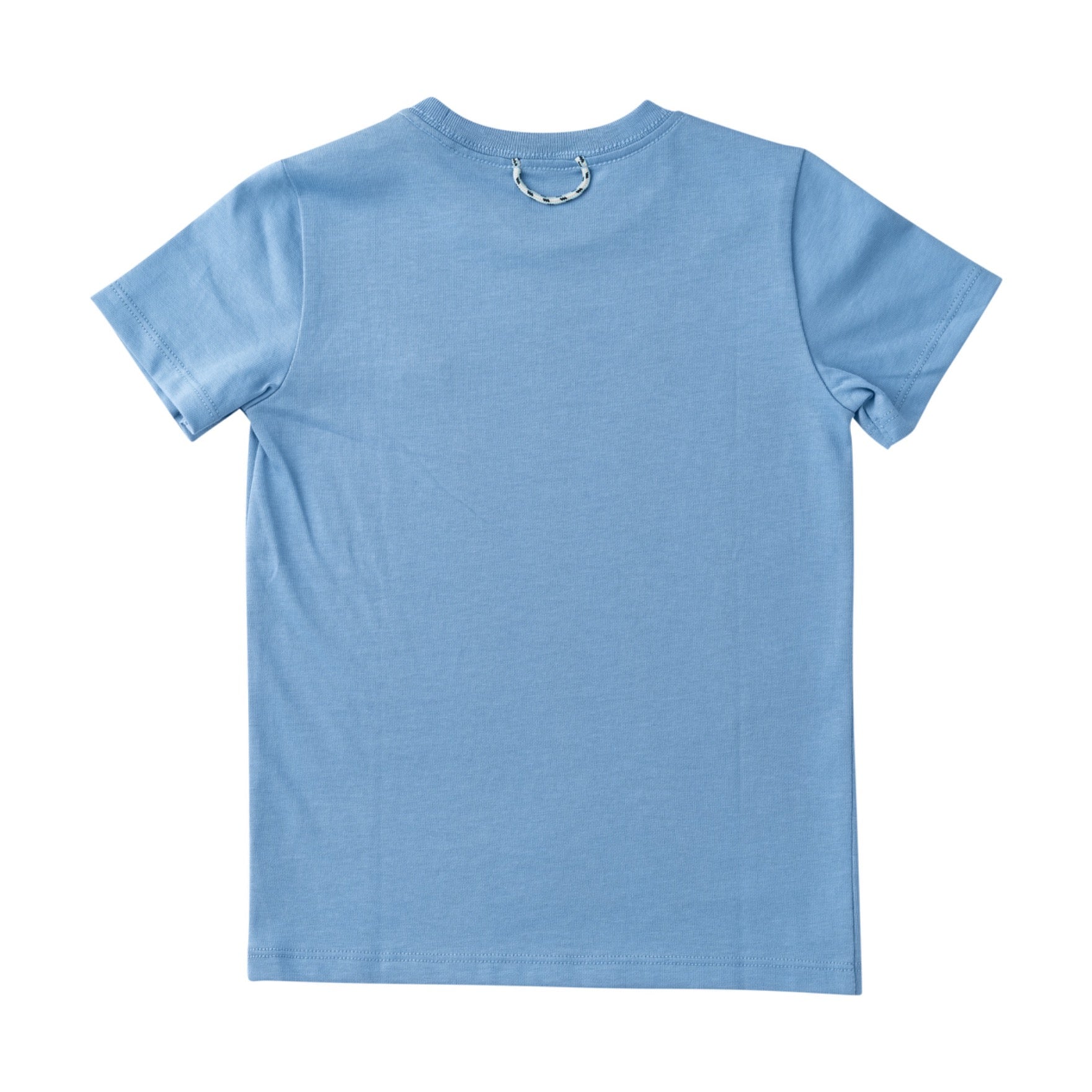 T-shirt Enfant Coton Manches Courtes – Bleu Cendré Uni