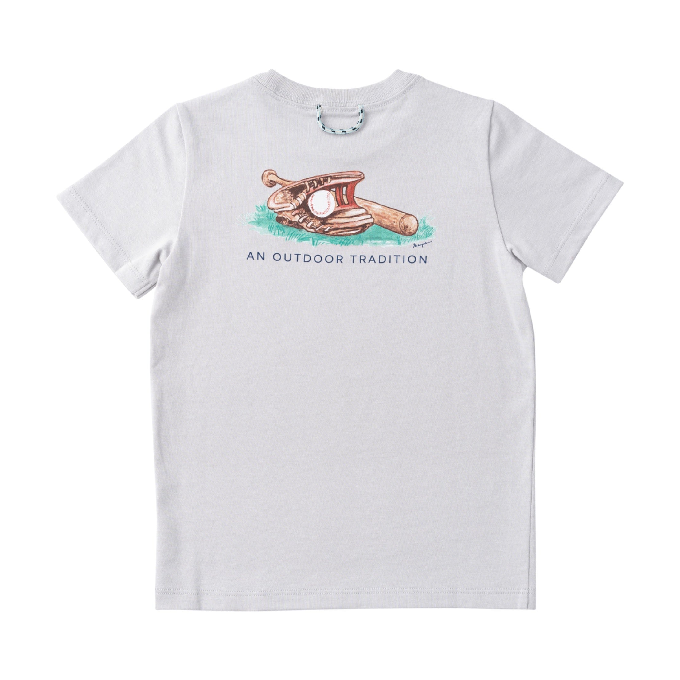 T-shirt en Coton à Manches Courtes Enfant – Dessin Gant de Baseball