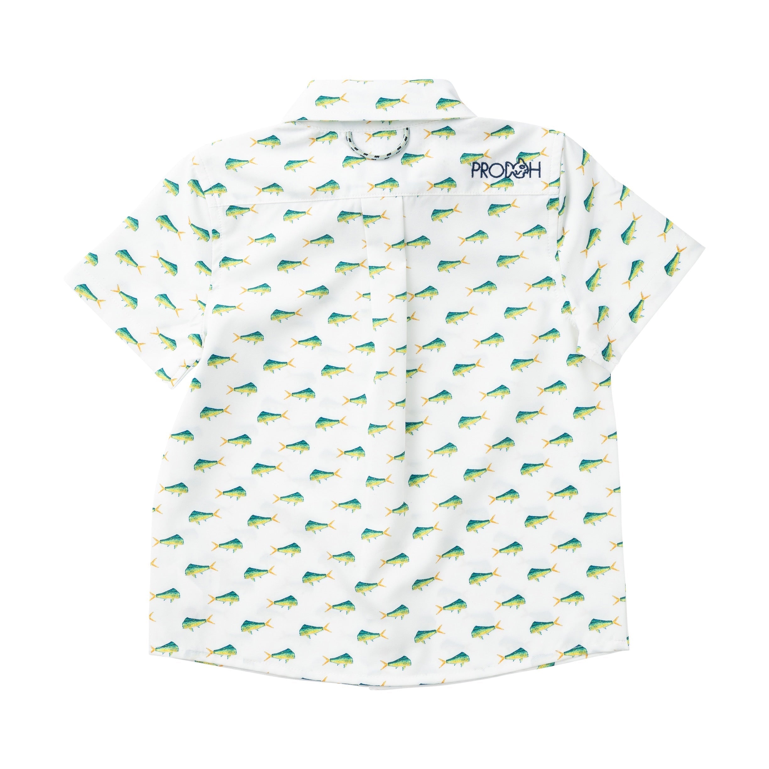 Chemise boutonnée à manches courtes pour garçons – Imprimé mahi-mahi