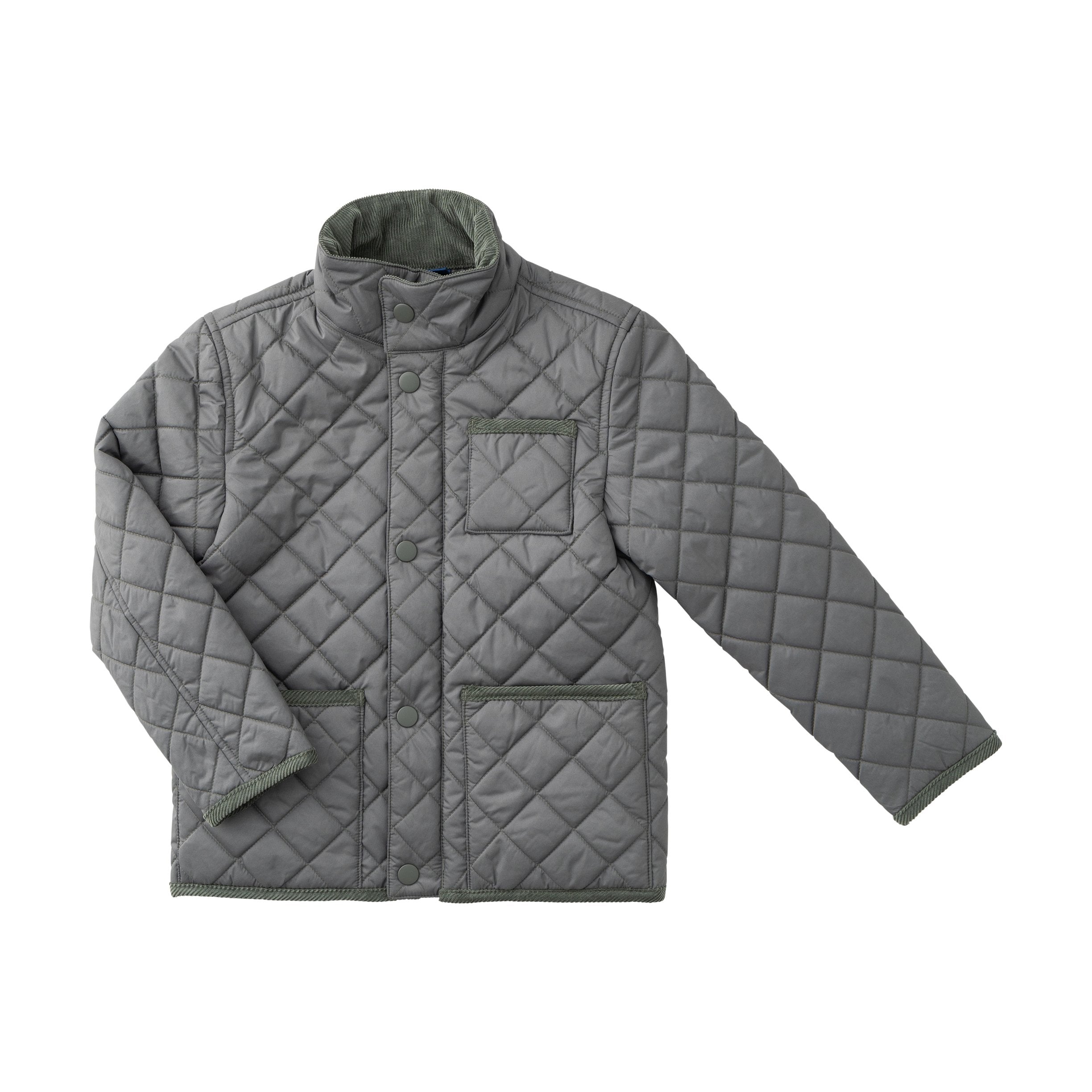 Veste matelassée pour enfant, couleur vert pêche à la mouche