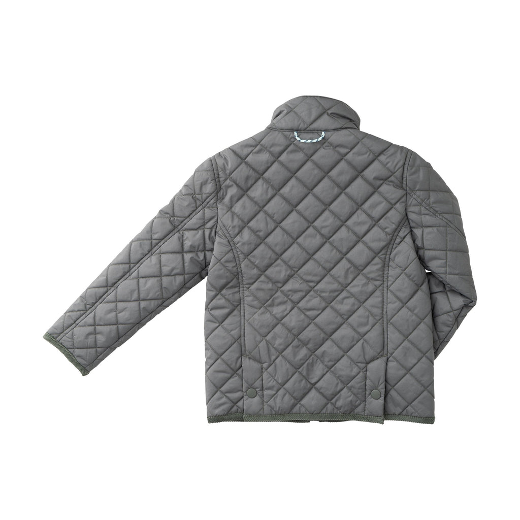 Veste matelassée pour enfant, couleur vert pêche à la mouche