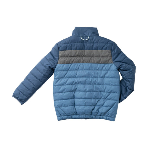 Doudoune Colorblock pour garçons en jean bleu foncé