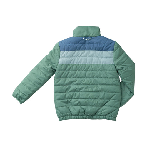 Doudoune Colorblock pour garçons vert épicéa