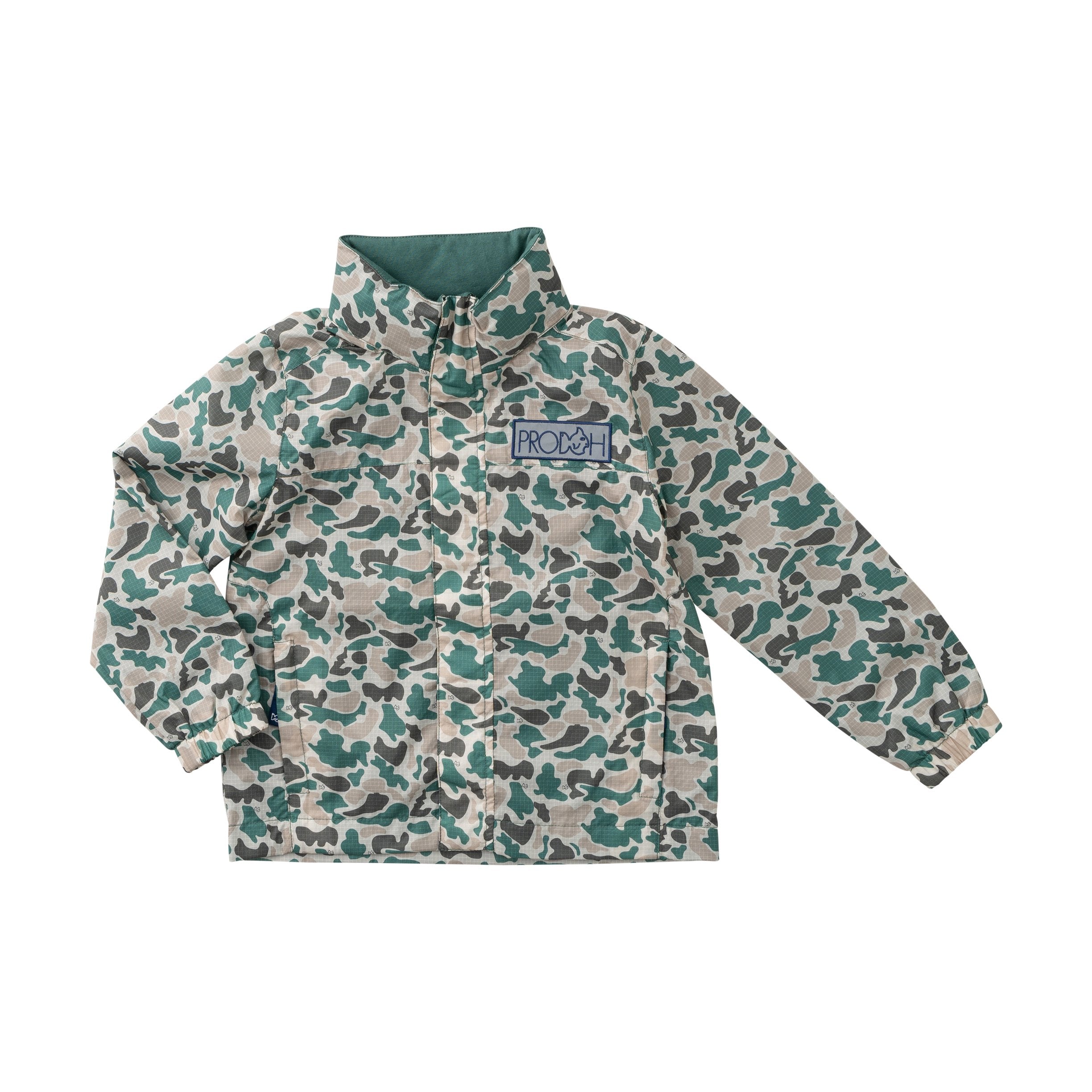 Veste de pluie réfléchissante pour garçons camouflage neutre