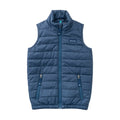 Gilet matelassé pour garçon en jean bleu foncé avec doublure imprimée football