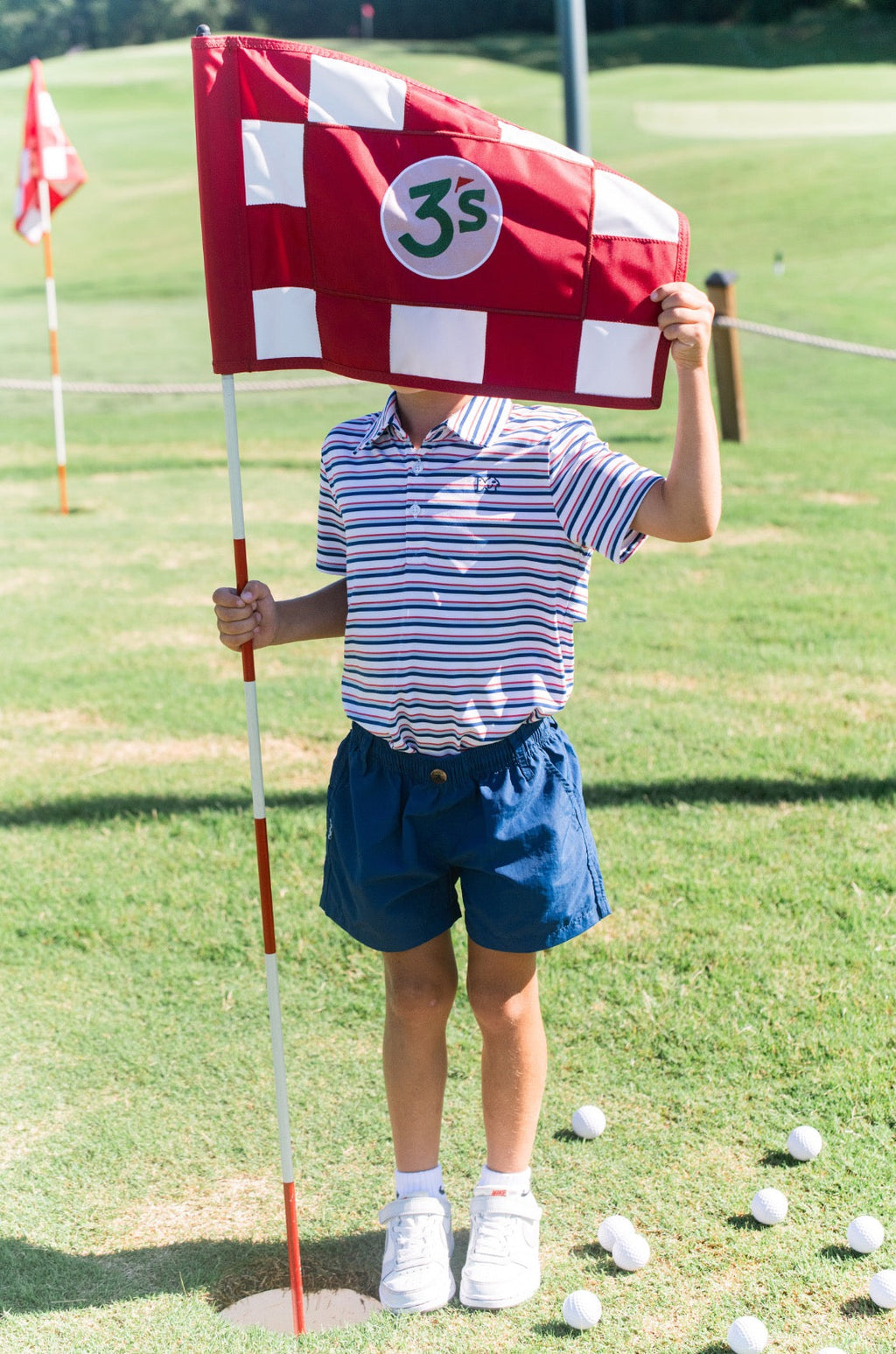 Polo Pro Performance à manches courtes pour garçons - Rayures Fête de l'Indépendance