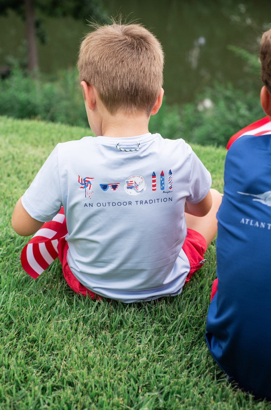 T-shirt à manches courtes Pro Performance pour enfants – Motifs emblématiques du 4 juillet américain