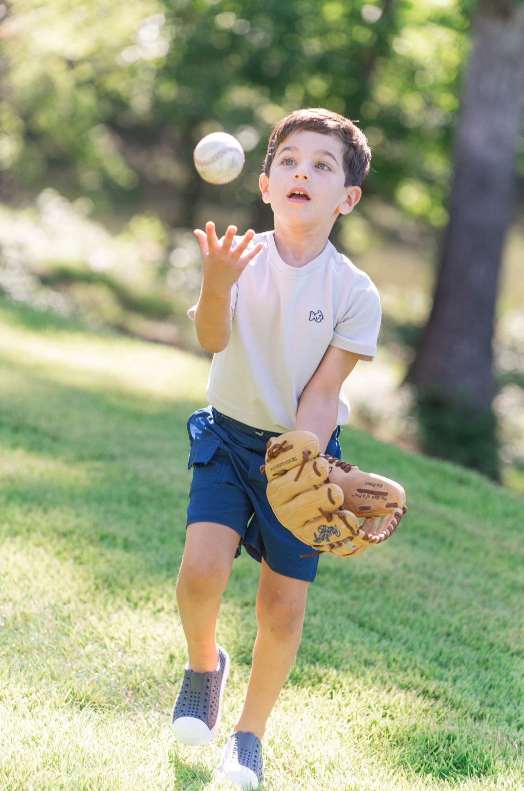 T-shirt en Coton à Manches Courtes Enfant – Dessin Gant de Baseball