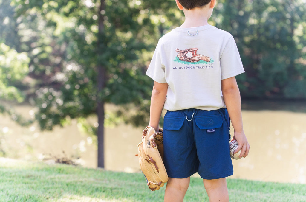 T-shirt en Coton à Manches Courtes Enfant – Dessin Gant de Baseball