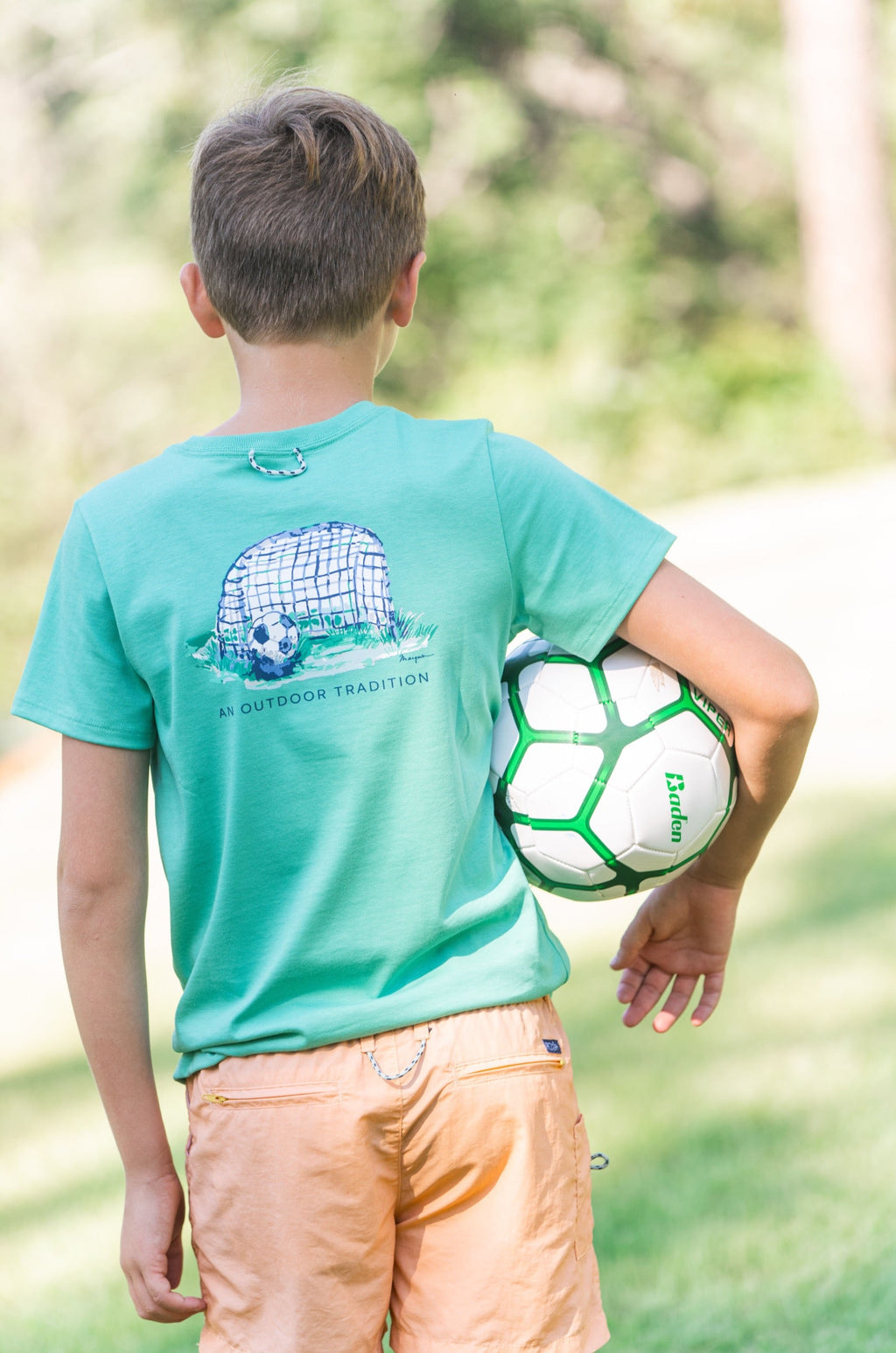 T-shirt Enfant en Coton Manches Courtes – Motif But de Foot